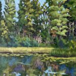 Deb Rolfs Painting On Black Canvas 2 (1)