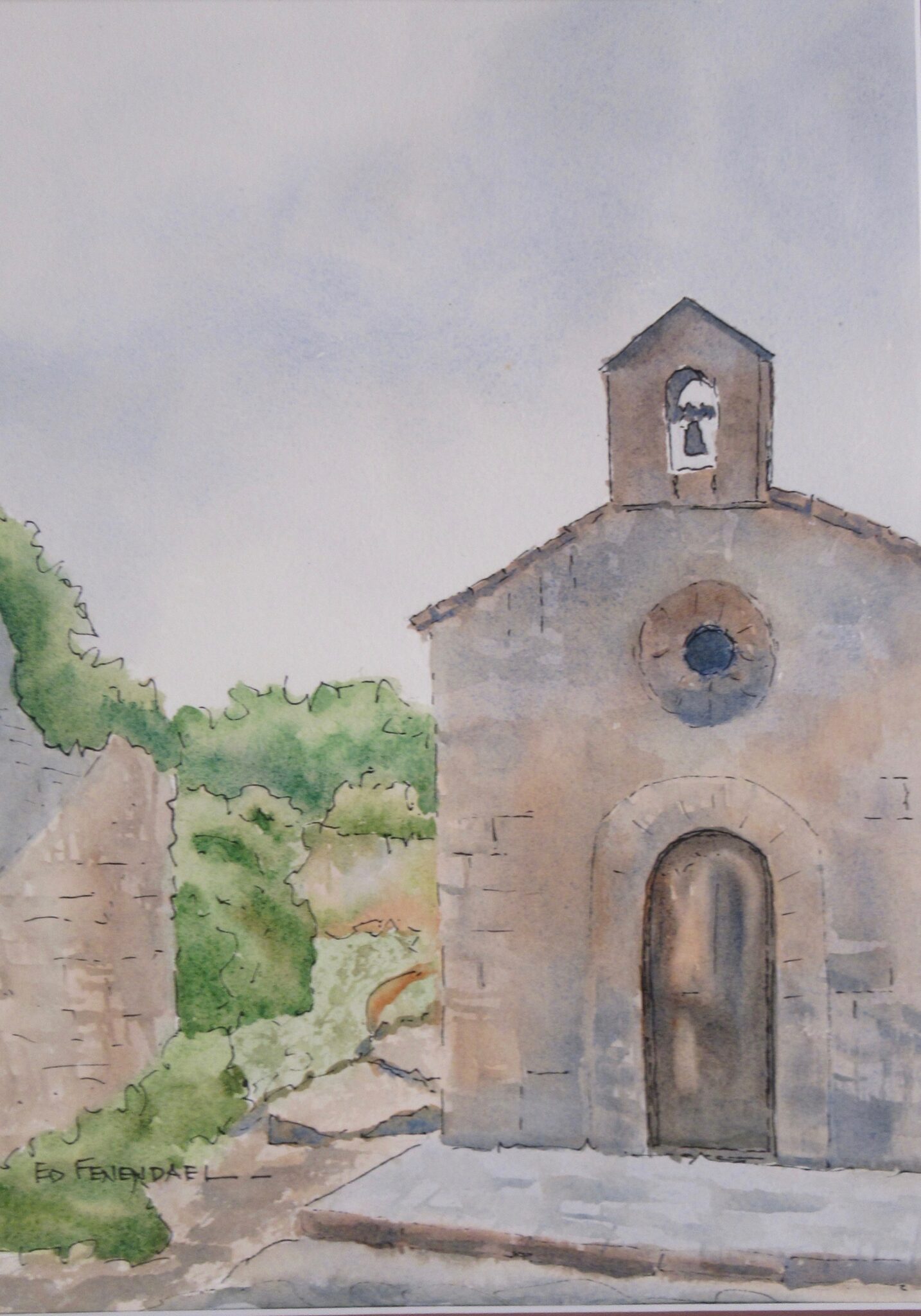 Ed Fenendael Dressing Up Watercolor The Old Chapel