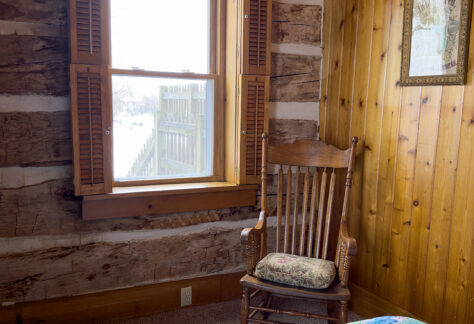 Log House Master Bedroom Window IMG 0349